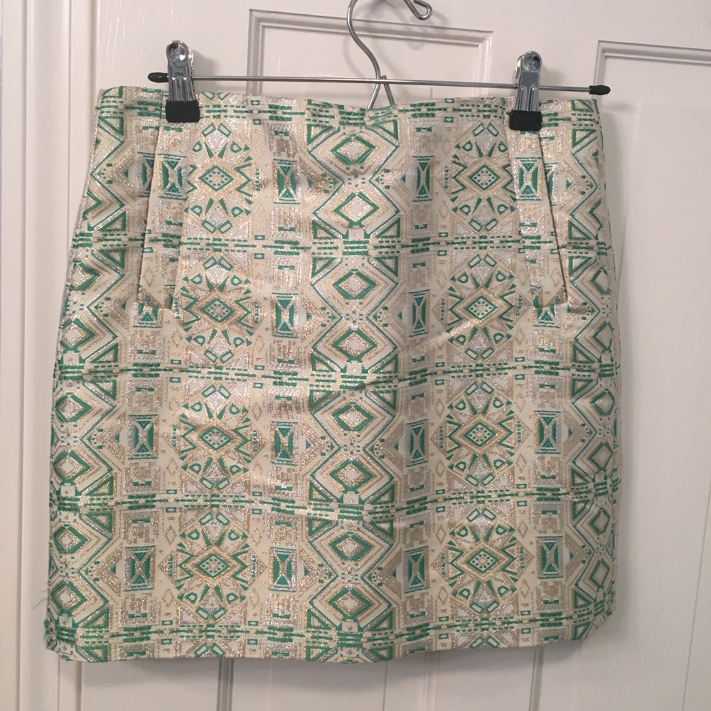 J. Crew metallic skirt